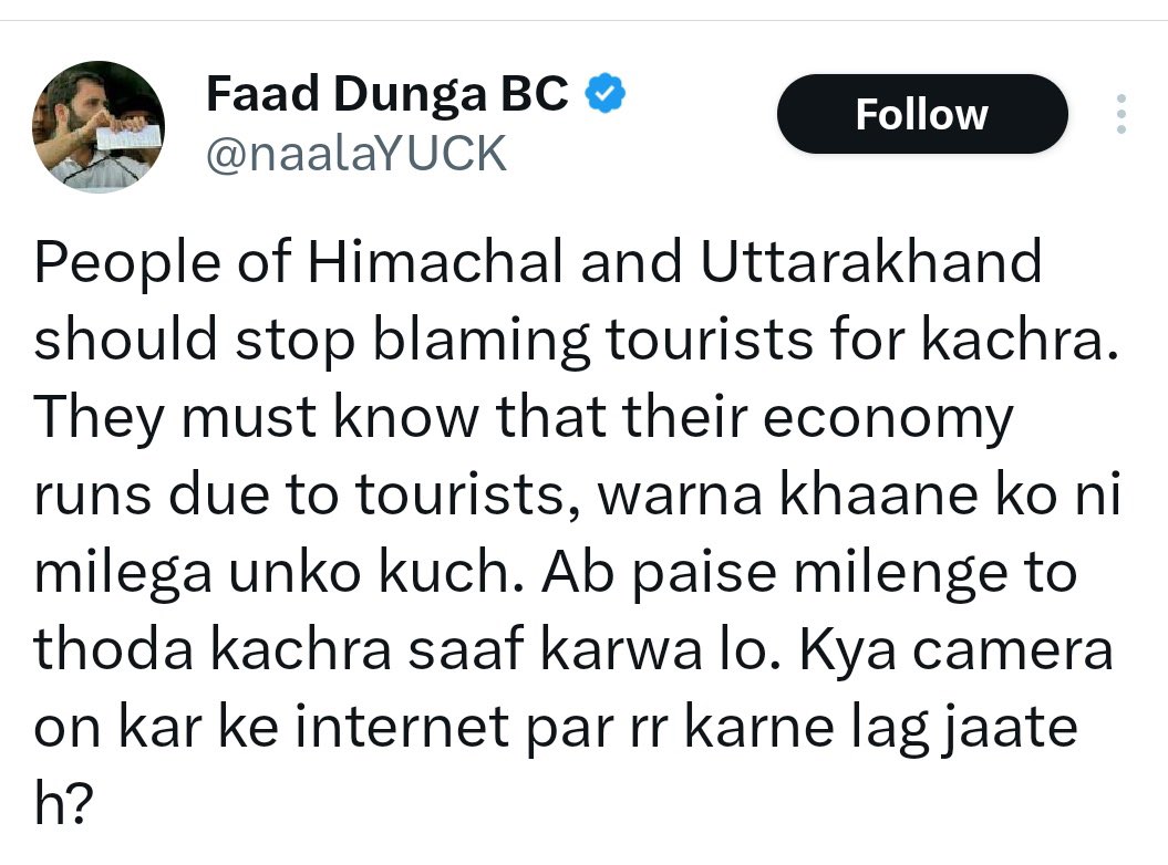 PrajwalBusta's tweet photo. पहाड़ो पर ऐसी प्राकृतिक आपदा के समय में भी कुछ @naalaYUCK @MhaAgyaani हिमाचल और उतराखंड के लोगो ,पहाड़ियों के प्रति दुष्प्रचार कर रहे है 

@himachalpolice @uttarakhandcops कृपया  इस पर भी संज्ञान अवश्य लिया जाए इस बेशर्म लोगो पर कार्रवाई करें। 
समय आ गया है इन्हें सबक सिखाया जाए। https://t.co/Ry4beCqvW9