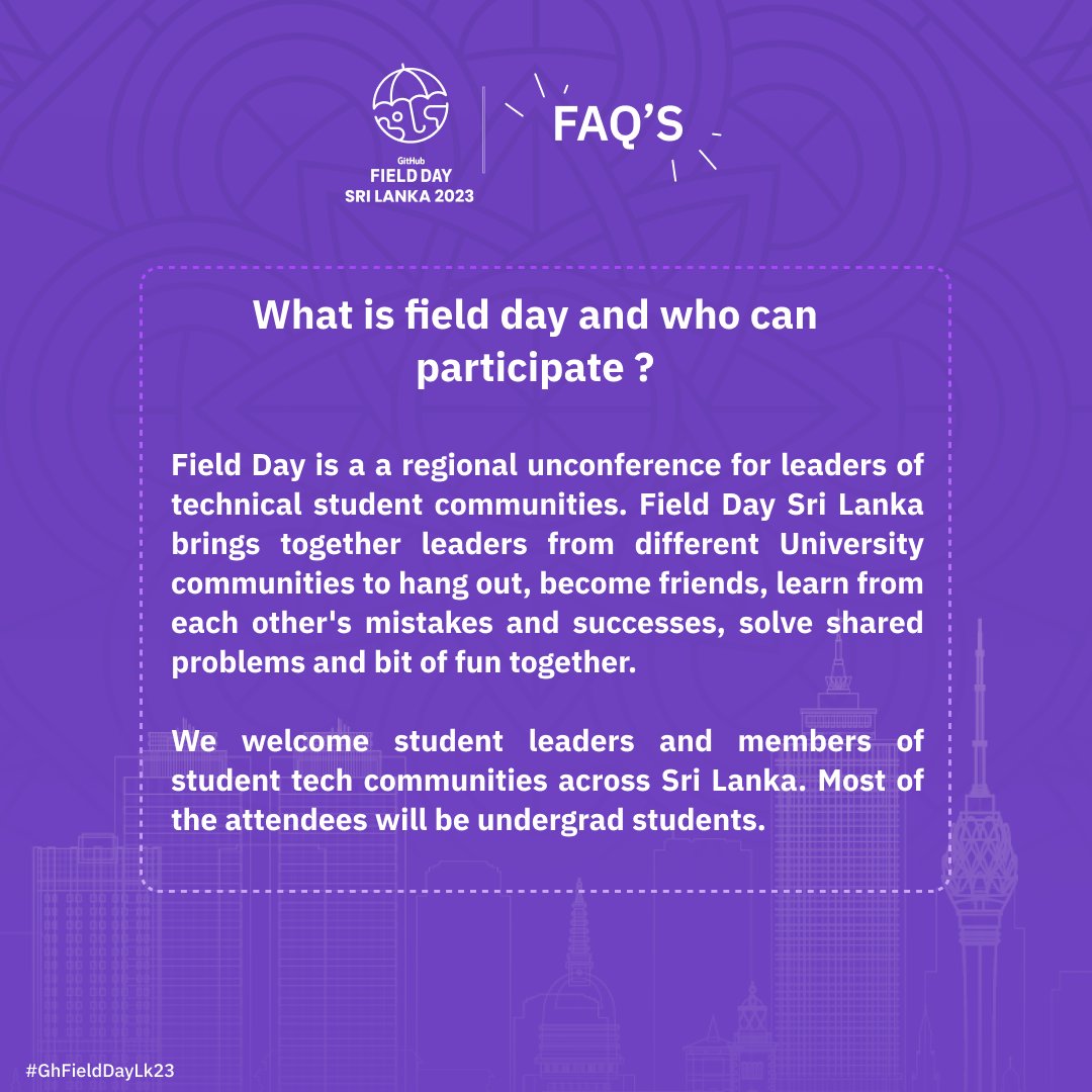 GHFieldDaySL's tweet image. 🌟 Are you still not sure what GitHub Field Day is all about? Then this is for you! 🤔

Hurry up and REGISTER NOW! ☂️✨

githubfieldday.com/srilanka2023/

#GitHubFieldDaySL #GitHubEducation