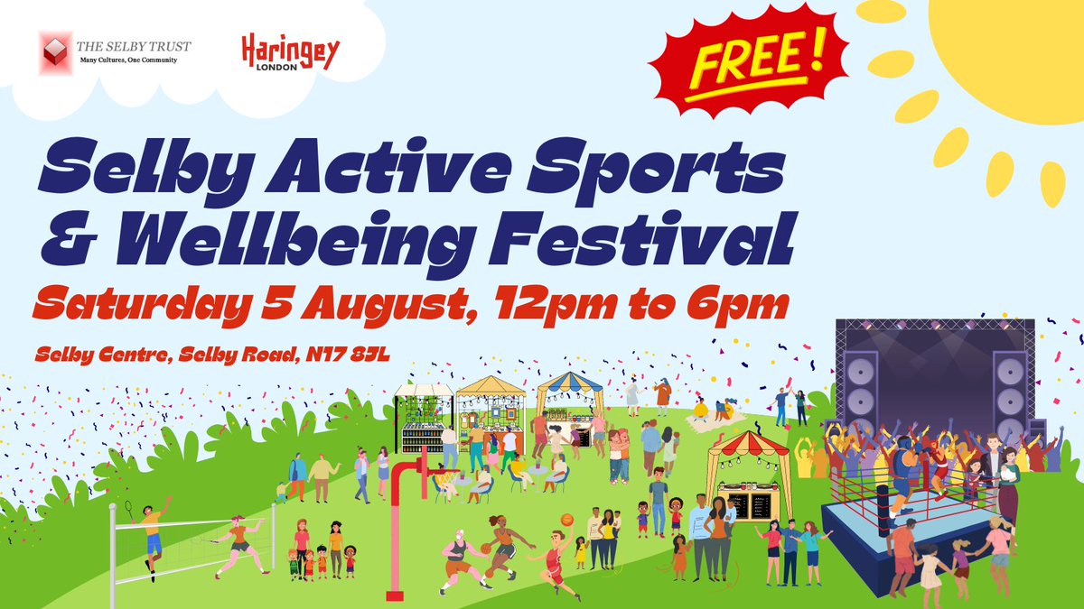 SelbyCentre's tweet photo. Selby Active Sports &amp; Wellbeing Festival - Saturday 5 August, 12pm to 6pm 🏀🏐🤸🧑‍🎤https://t.co/gLbH5D1OCj https://t.co/6UzYdKv2oi