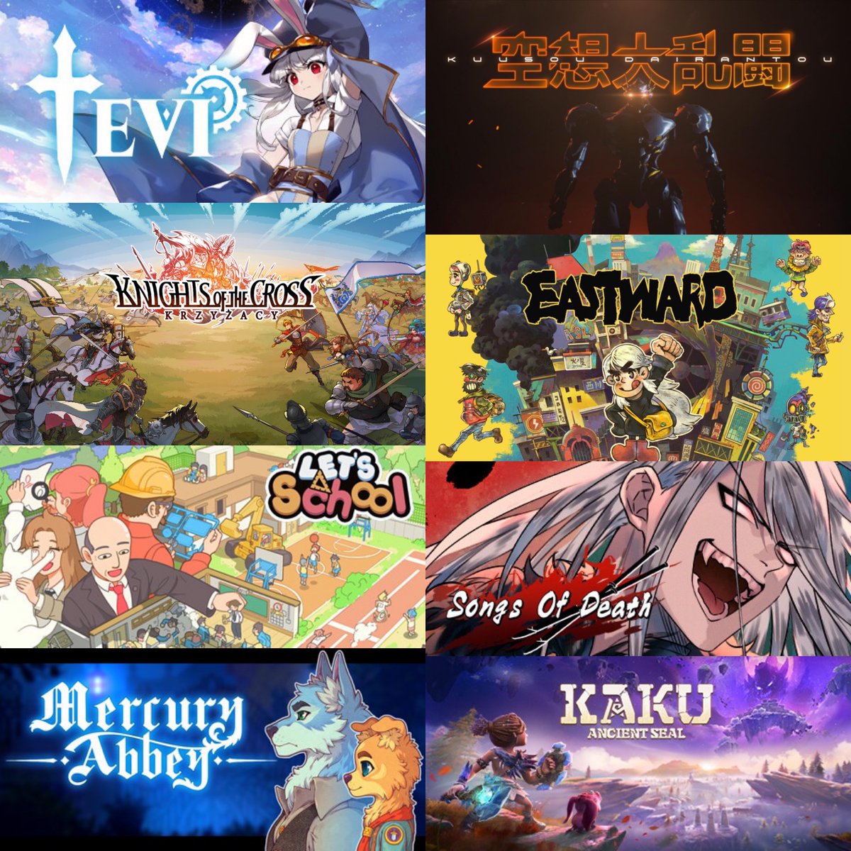 CiGAConnect's tweet photo. As a Sliver Sponsor, we are bringing 8 event partner，indie games from China featuring #LetsSchool #Eastward #TEVI #KrzyżacyTheKnightsoftheCross #KAKUAncientSeal #MercuryAbbey #MechaForce #SongsofDeath to #BitSummit2023 - Let's GO!

Welcome to check out games at SV-05
@BitSummit https://t.co/knyhgasArH
