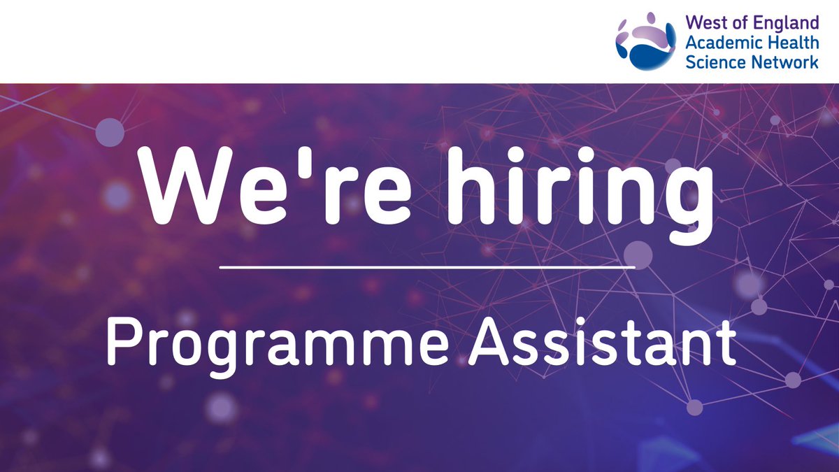 📣JOIN OUR TEAM!📣

We have a new vacancy for a Programme Assistant to support our work with innovators and help accelerate innovation across health and care services. 

Hurry - the closing date is this coming Sunday 16 July!

Find out more: weahsn.net/careers/job-va…

#NHSJobs