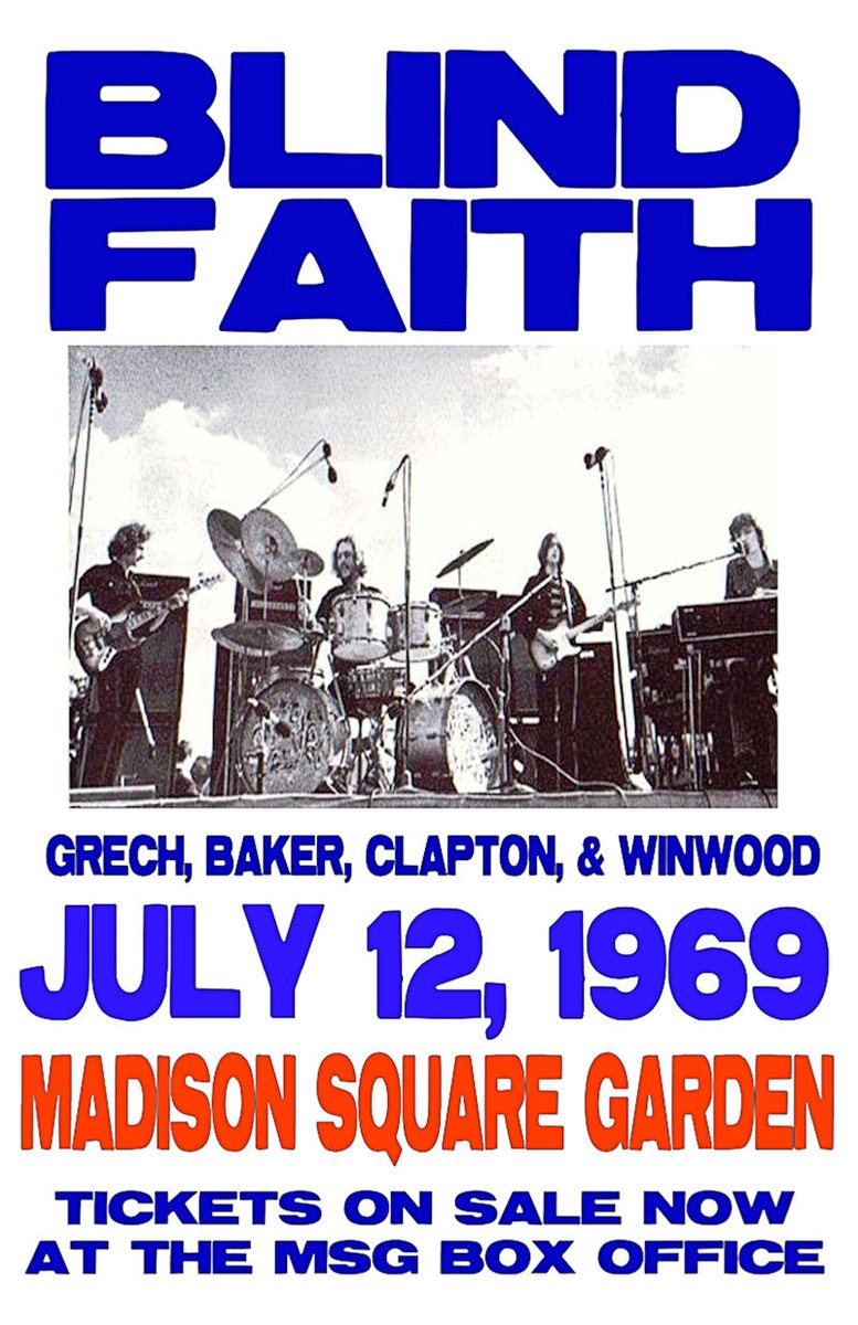 Frances21272855's tweet photo. Il #12Luglio del 1969 i #BlindFaith, supergruppo formato da #EricClapton, #SteveWinwood, #GingerBaker e #RicGrech, iniziano il tour americano al Madison Square Garden di New York.
#almanaccomercury https://t.co/gjhQmYXnZ8