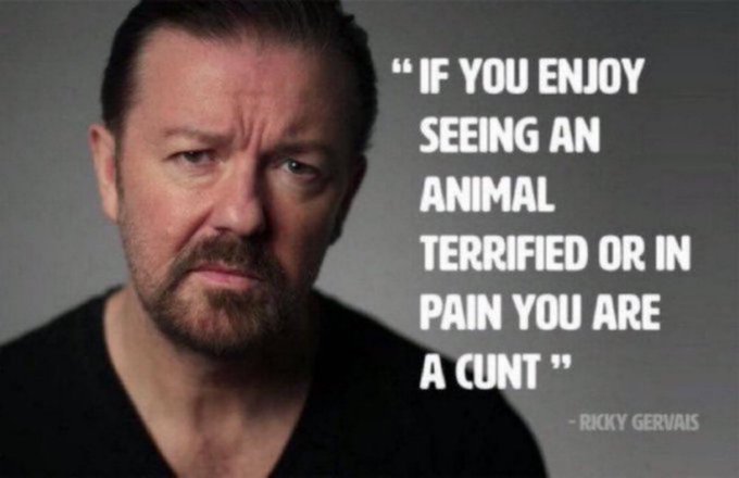 RT @FrasierHarry: Ricky Gervais.  
Spot on.
#vegan https://t.co/aqsipMljDp