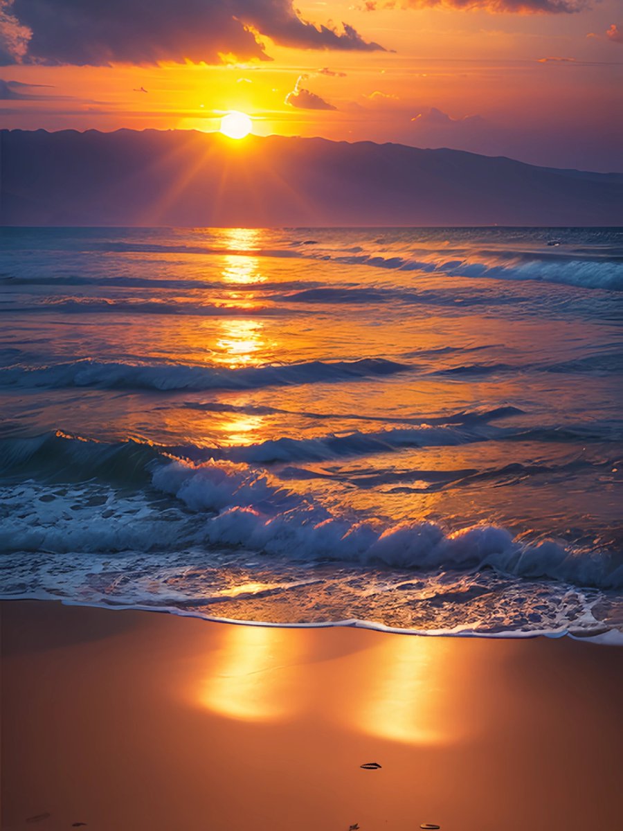 夕日の沈む海辺で、太陽は金色に輝きます。
こんなに美しいのです。このシーンは人に心地良く感じさせて、まるで1つの静かな天国の中に身を置いているようです。
#癒しの風景 #美しいムード #海辺 #日の入りです