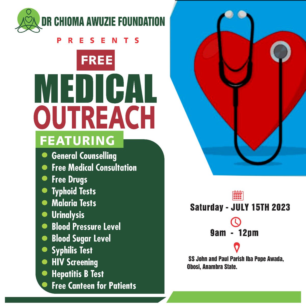 amobipee's tweet photo. DCAF FREE MEDICAL OUTREACH ONITSHA ANAMBRA STATE https://t.co/t8X09w3z3Z