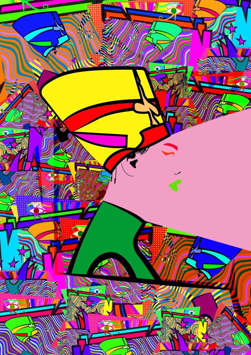 Gm everyone☀️

It's my favorite piece😍

Nefertiti
This is me in the parallel world, my name is Nefertiti. A égyptien woman with a long neck who was known as sweet love. I believed in the one god Aten And I spread monotheism in Egypt.

🔗Link: objkt.com/asset/KT1SDAFW…