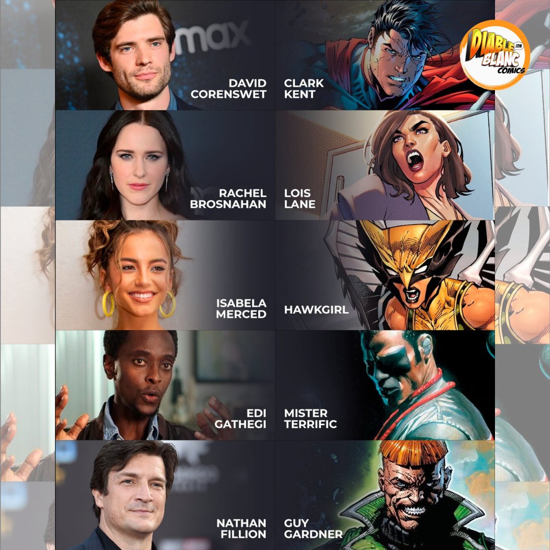 DiableBlancCom's tweet photo. 🆙️ Welcome to the cast of
#SupermanLegacy
@nathanfillion as #GreenLantern #GuyGardner
@isabelamerced as #Hawkgirl @iamedigathegi as #MisterTerrific
Confirmed by @jamesgunn himself
#diableblanccomics #castingfilm #dccomics #dcu #JamesGunn https://t.co/ZeA6ZvNApa