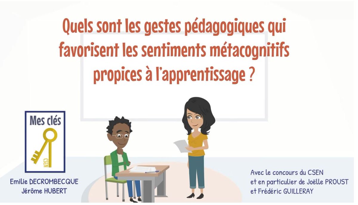 CsenOfficiel's tweet photo. 🌞&amp; 🧠 par le #CSEN

Chaque #mercredi de l'été, redécouvrez une   capsule vidéo

🎥#8
🗝️Mes clés… POUR FAVORISER   LES SENTIMENTS MÉTACOGNITIFS
▶️: https://t.co/tNckGZSm7Q

@Eduscol
@Edu_Num
@education_gouv
@GMF_assurances https://t.co/gBSa3EFNne