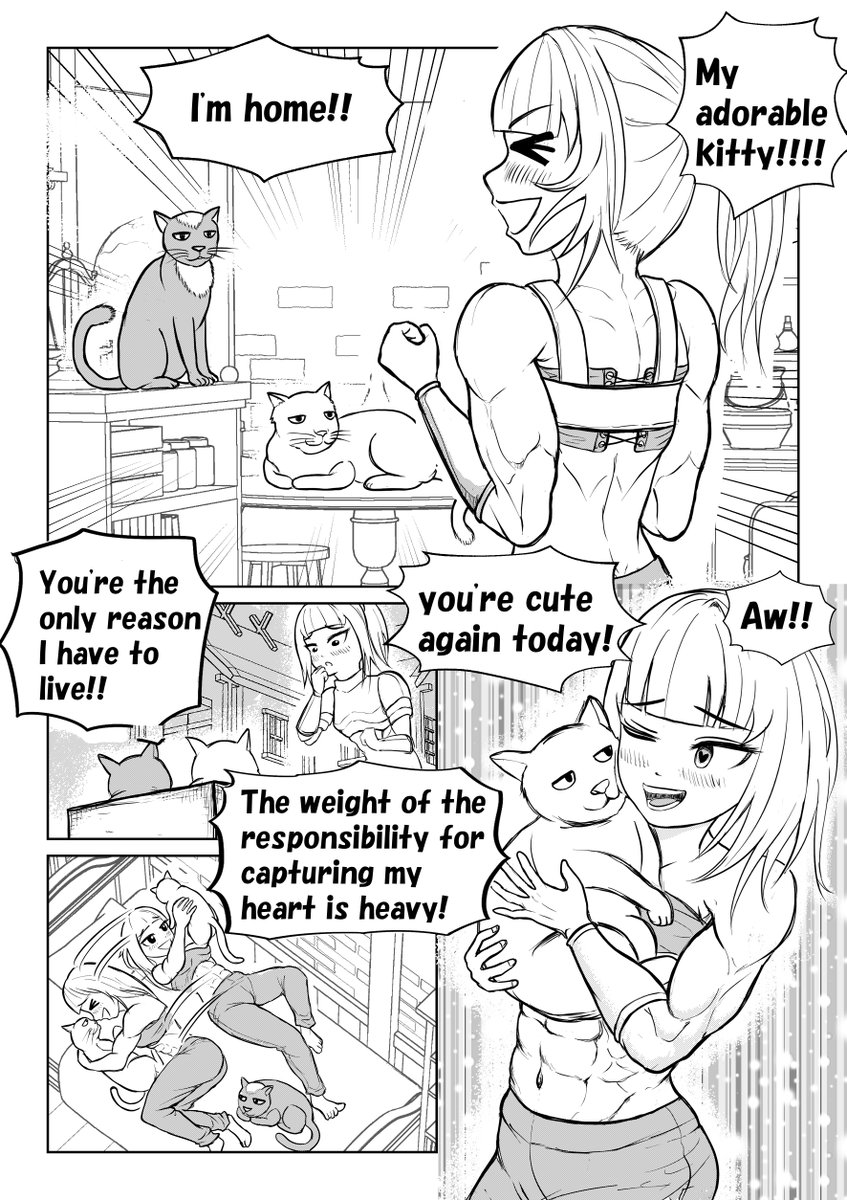 The Knight Commander's Secret(2/4)
#漫画が読めるハッシュタグ #創作漫画 #筋肉娘 #musclegirl 