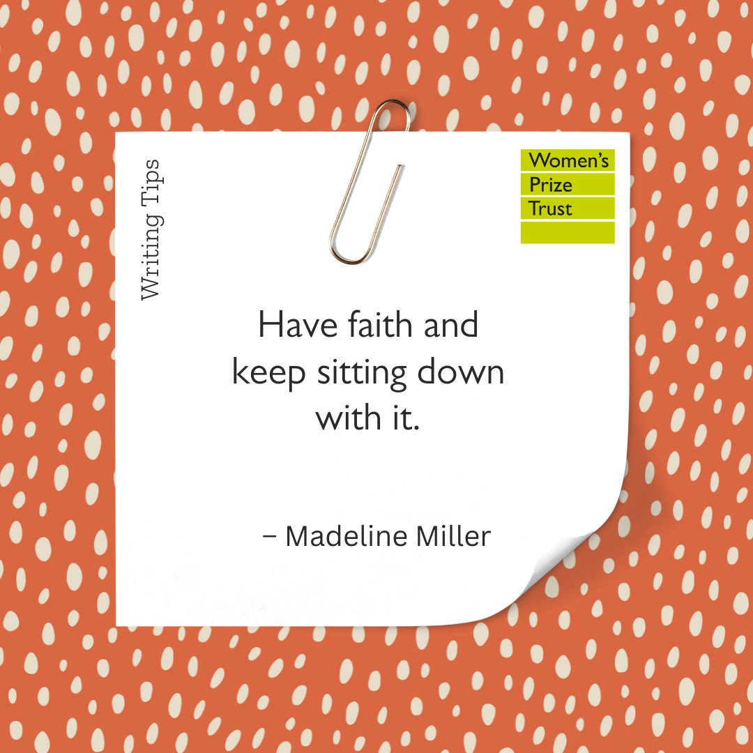 Are you in need of some writerly inspiration? We have some top tips from Women's Prize-winner Madeline Miller with some fascinating insights into her creative writing process: bit.ly/3NNiGB4 #WritingTips