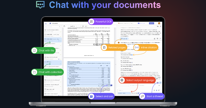 chatdoc_ai's tweet photo. It's free! Learn, research, create reports 100x faster! Ask AI anything about your files (.pdf, .doc, scanned files), get instant answers with cited sources!