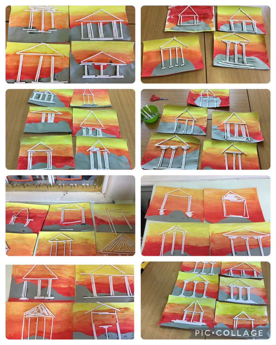Y4Oaky's tweet photo. Whilst the children went to the museum, in school we researched and created presentations on the Chromebooks about the legacies left behind by the Ancient Greeks. Then in the afternoon, we created artwork based on the Parthenon. #oakyhistory #oakyart #oakycomputing https://t.co/MzeNagaka8