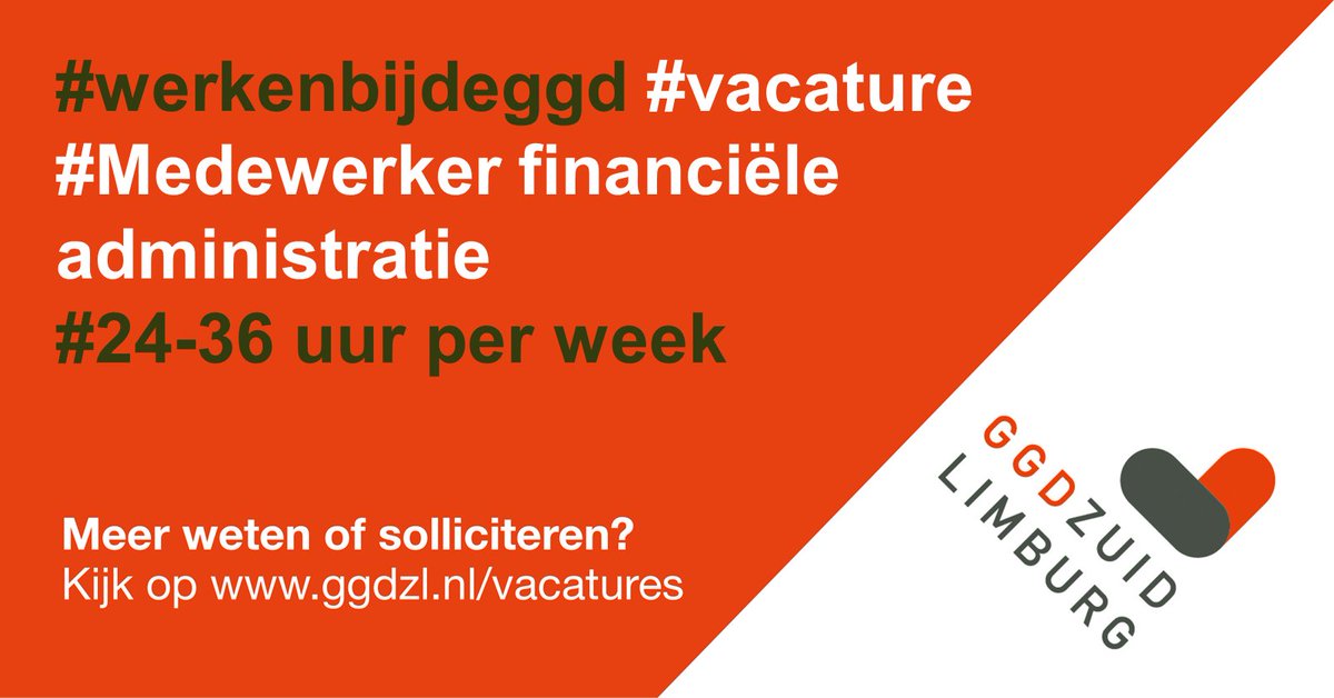 Binnen het team Financiën zijn wij op zoek naar een medewerker financiële administratie.

Heb je relevante werkervaring bij een overheidsinstelling? Ben je initiatiefrijk, proactief met oog voor detail en heb je humor? Dan zoeken wij jou!

Meer info? ggdzl.nl/over-de-ggd/va…