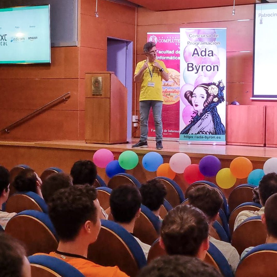 ¡Nacional #AdaByron 2023! 💻

La semana pasada asistimos como patrocinadores e invitados a la gran final del concurso universitario de #programación <a href="/_AdaByron_/">adabyron</a>  en la <a href="/informaticaucm/">Informática UCM</a>. Los equipos mejor clasificados de toda España compitieron por el primer puesto.