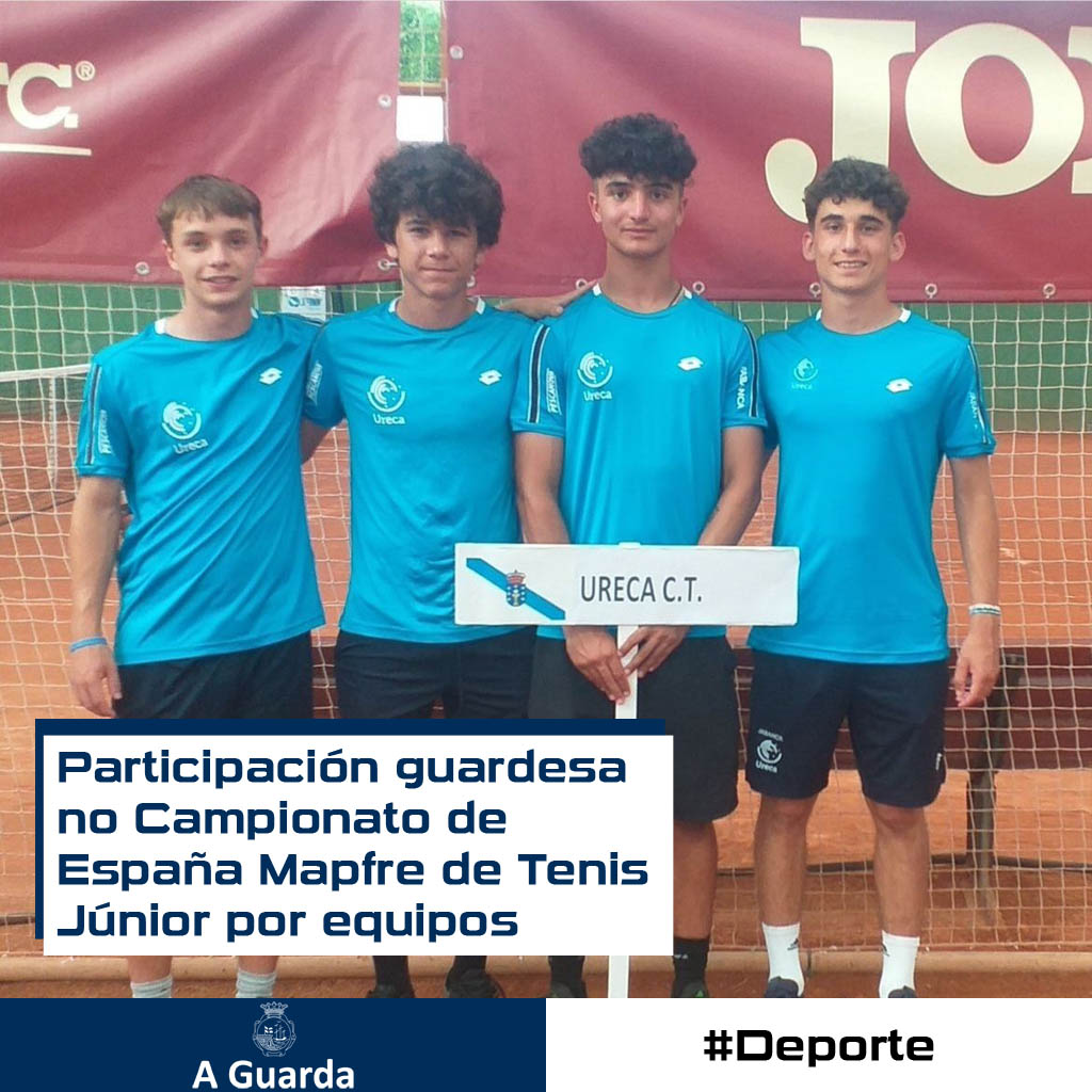 🎾 Parabéns aos deportistas guardeses Manuel Moreira, Hugo Álvarez e Daniel Sobrino,que veñen departicipar no Campionato de España MAPFRE de tenis júnior por equipos
#AGuarda #deporte #tenis