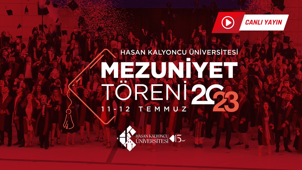 hkunv's tweet photo. Heyecan dolu bir gün daha! 🎉🎓✨

HKÜ'de 2022-2023 Akademik Yılı Mezuniyet Töreni 2. gününde de tüm heyecanıyla devam ediyor.🎓

Bizimle birlikte mezuniyet heyecanına ortak olmak için; 

Youtube canlı yayın linki 🎥📡
⬇️⬇️⬇️ 
https://t.co/H19LeDLRHF

#hkunv #HKÜ2023 #MezuniyetTöreni
