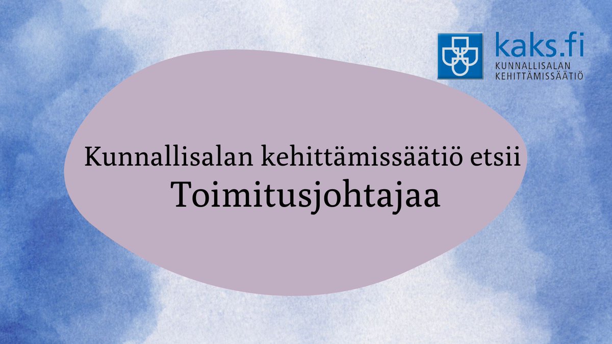 KAKS | Kunnallisalan kehittämissäätiö tweet media