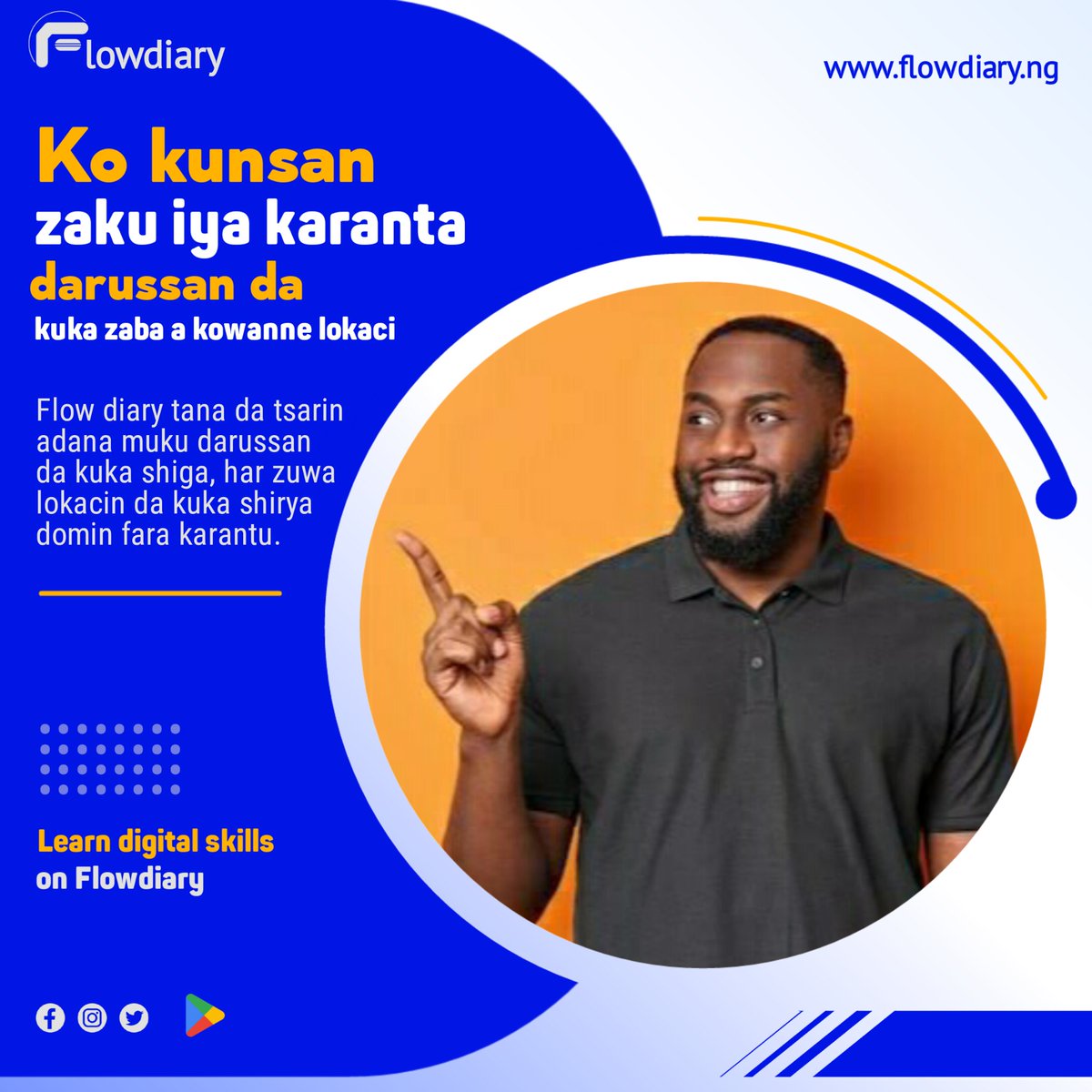 flowdiaryai's tweet image. A duk lokacin da kake so, a inda kake so, haka a ko ina kake; #Flowdiary tana koyar da darussan ta shiryayyu, zababbu, masu dacewa gare ku a irin wannan lokaci da fasahohin zamani suka mamaye duniya.

#LearnOnFlowdiary #DidYouKnow