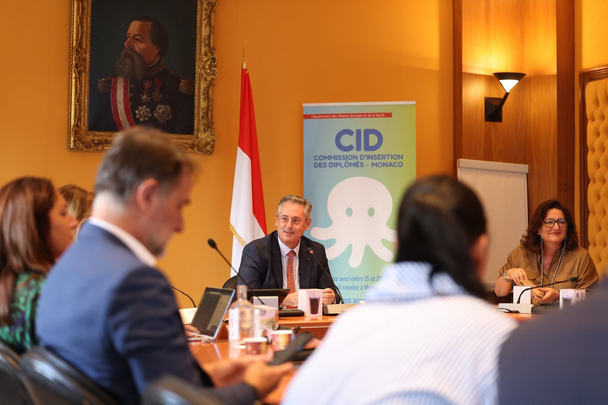 Gouvernement Monaco (@gvtmonaco) on Twitter photo Présidée par Monsieur Christophe ROBINO, Conseiller de Gouvernement-Ministre des Affaires Sociales et de la Santé, la <a href="/cid_monaco/">Commission d'Insertion des Diplômés de Monaco</a> s’est réunie hier afin de faire un bilan sur ses activités et présenter, à ses membres, son rapport annuel pour l’année 2022.
gouv.mc Présidée par Monsieur Christophe ROBINO, Conseiller de Gouvernement-Ministre des Affaires Sociales et de la Santé, la <a href="/cid_monaco/">Commission d'Insertion des Diplômés de Monaco</a> s’est réunie hier afin de faire un bilan sur ses activités et présenter, à ses membres, son rapport annuel pour l’année 2022.
gouv.mc