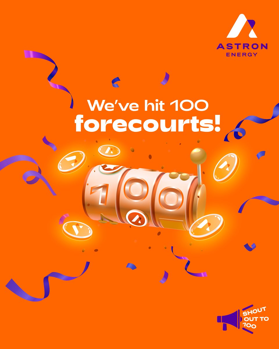 AstronEnergySA's tweet photo. Astron Energy has hit a major milestone with our 100th forecourt going up. We hope you continue to join us, fill up with us and more. 🎉 https://t.co/CpUXVRUlmF