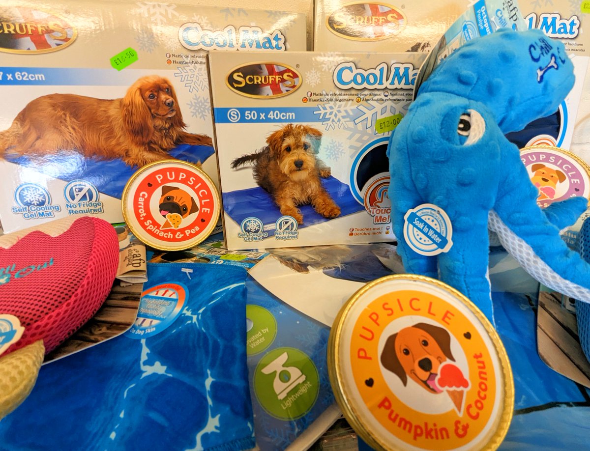 GaryGjl's tweet photo. ☀️🔥Keep It Cool with GJL Animal Feeds Ltd 
🍦Dog Iced Treats - Dog Friendly Pupsicles
❄️Cooling Jackets, Mats &amp; Bandana's
 💧Soakable &amp; Freezable Chew Toys
Pop into store today and see our range of keep cool products! https://t.co/bdAgcLnLTk