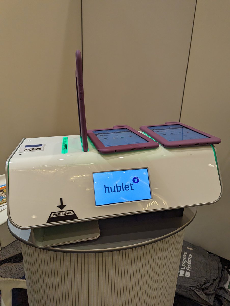 NickPoole1's tweet image. Really exciting buzz here @CILIPinfo #CILIPconf23. Have already enjoyed hearing about the beautiful #Hublet tablet-loaning device from @LyngsoeSystems that is taking UK public #libraries by storm! #digital