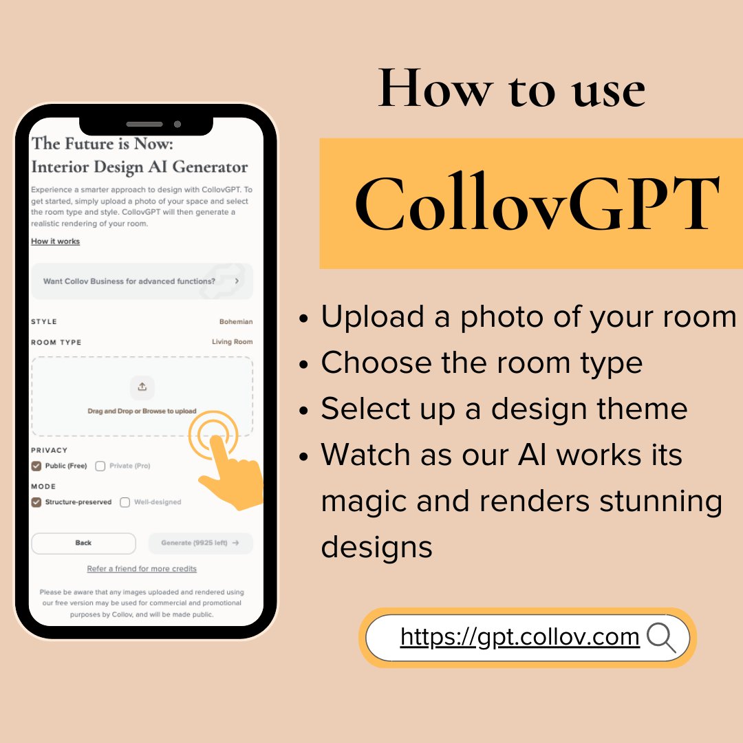 Do you know about #chatGPT  of Interior Design?🏡
→ You can DIY decoration room by yourself for free
→ You can chat with AI designers
→ You can buy the same furniture in the AI world