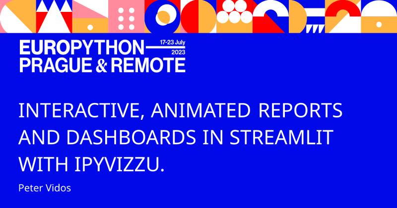 VizzuHQ's tweet image. We&apos;re counting down the days until @europython begins! 🐍🇪🇺
Join @petervidos, and learn how @streamlit, coupled with #ipyvizzu, can take your analysis to new heights, creating interactive reports and dashboards that captivate audiences and drive insights. ep2023.europython.eu/session/intera…