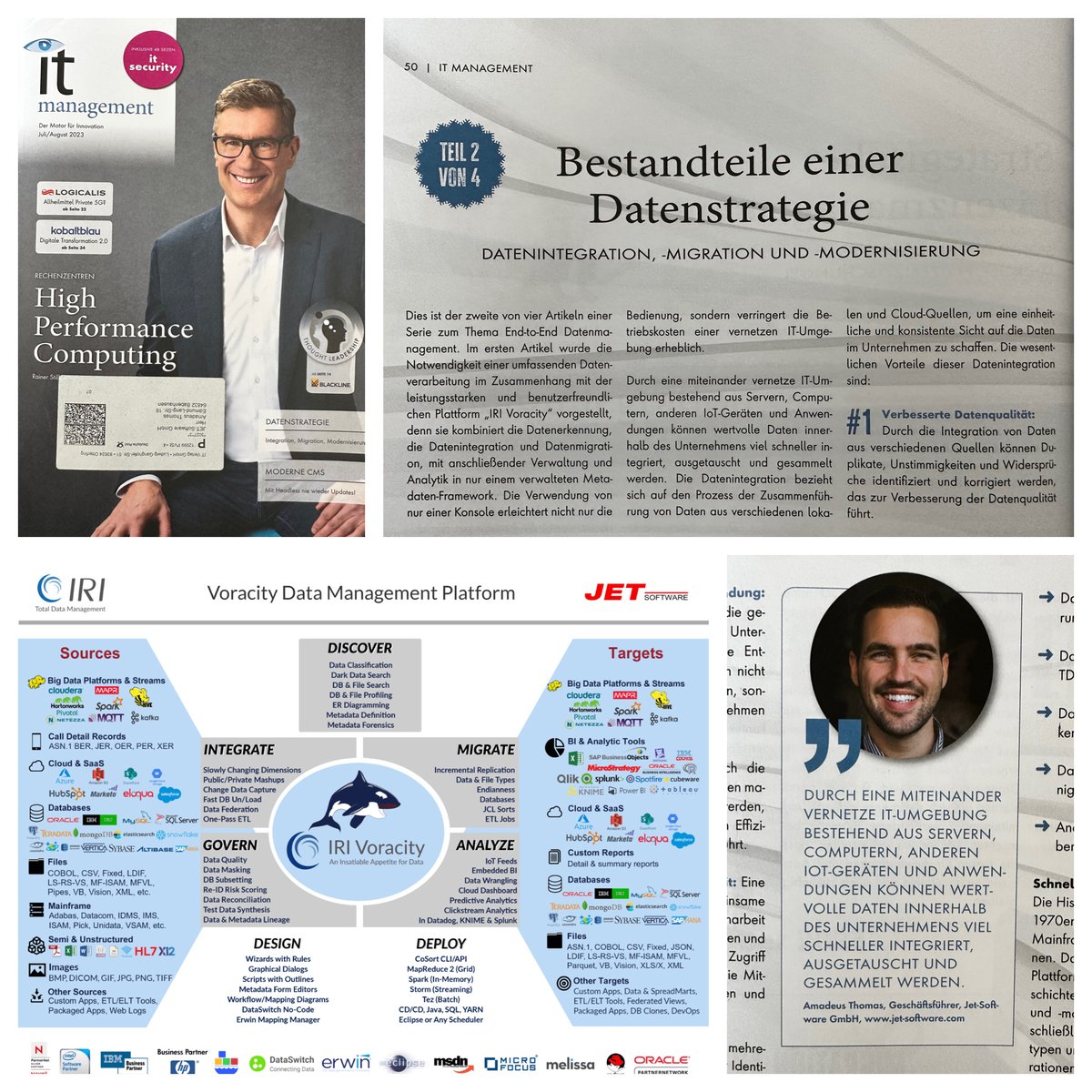 AmadeusThomas's tweet photo. Mein 2. Artikel zum Thema End-to-End #Datenmanagement❗ "Bestandteile einer #Datenstrategie" bei @itmanagement_de, oder online: https://t.co/n5KYcO54L4 Von der #Datenintegration mit #Datenmigration zur #Datenmodernisierung = integriert mit unserer Lösung: https://t.co/tvkRS0nMsZ https://t.co/Z7tQaIFdo7