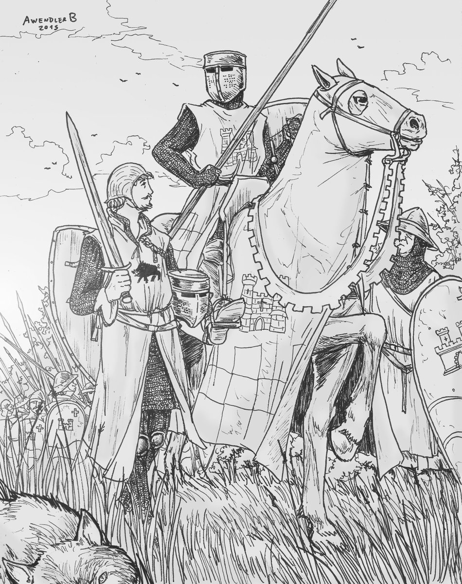 shabazik's tweet photo. The armies of the lords of the north, marching to face the invading dark legions.

#drawing #fantasy #knighy https://t.co/H364LR49xm