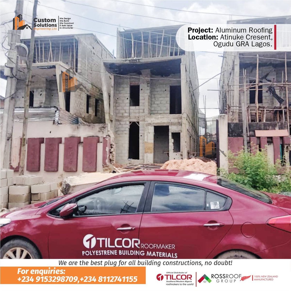 Customsolutng's tweet photo. PROJECT: Aluminium Roofing
@ Atinuke Crescent Ogudu GRA, Lagos
Send us a DM
@customsolutionsng
#tilcor #customsolution #roofing #construction #engineeeing #constructionproject https://t.co/bxnBQpPHnx