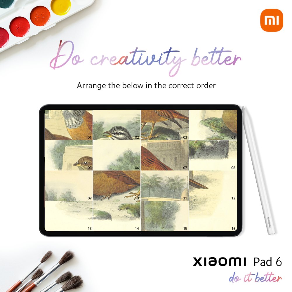 Engage your creativity and join the fun! 

Rearrange the pieces of this sketch on the #XiaomiPad6 and discover the complete picture. 
Let's us know in the comments below.

#DoItBetter