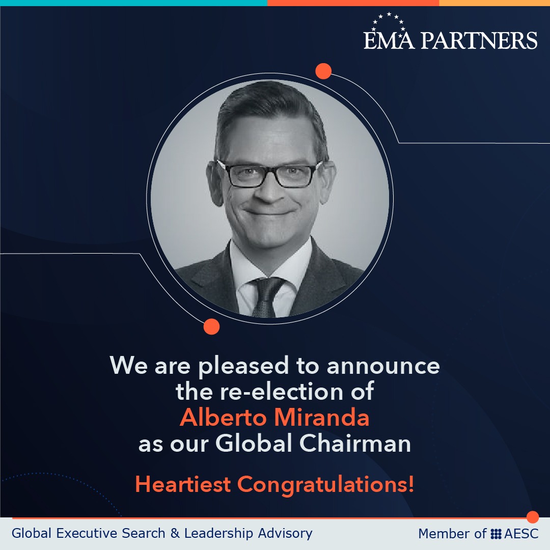 EMAPartners's tweet photo. We are pleased to announce the re-election of @AlbertoMirandaR as our Global Chairman. 
Heartiest Congratulations!

#EMA #EMAPartners #GlobalChairman #Leadership #Announcement #Leadership #Advisory #Leaders #Consulting #Motivation https://t.co/gODZyrlQ3L