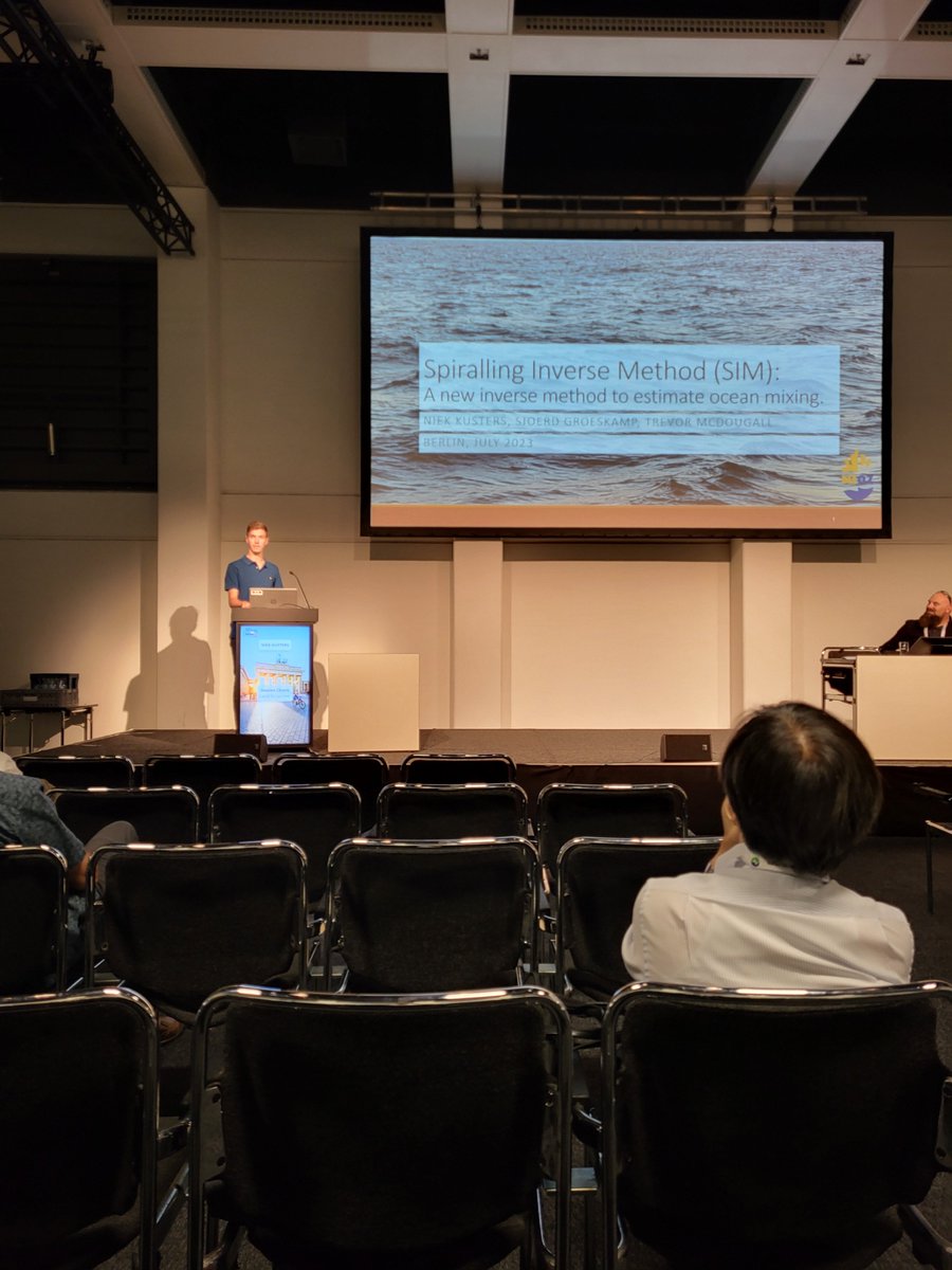 What a great way to kick off #IUGG2023! I had the opportunity to give a talk about my work on estimating the mixing strength using the Spiralling Inverse Method. 
Can't wait for the rest of the week!