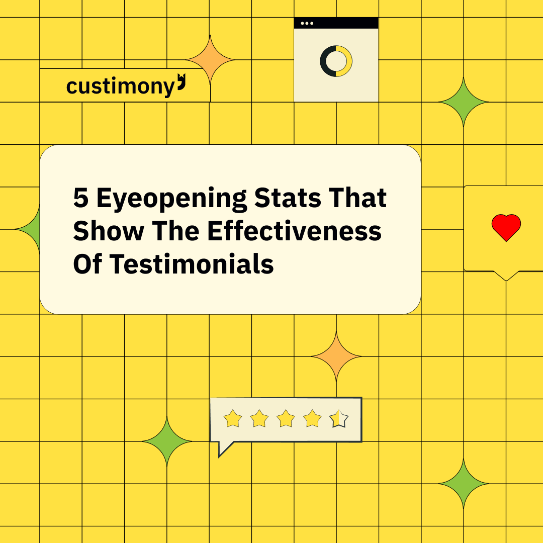 custimony's tweet photo. We're feeling extra generous today so we decided to not only be your testimonial collector but also your stats collector.

Here are 5 stats that show how badly you need testimonials

(1/2) https://t.co/c3frpJSgZM