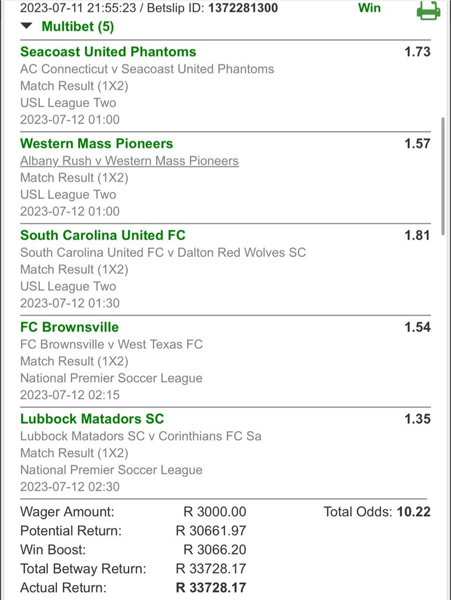 RickyMkhonto77's tweet photo. So someone asked me how much confident I am with these teams, I told them 98% confident that they would boom and do stake high. This is what they did. This is amazing. This is fantastic. This is huge, even though it's not my money. The trust😭😱 

They just sent me this slip now! https://t.co/BxVkx64ziU