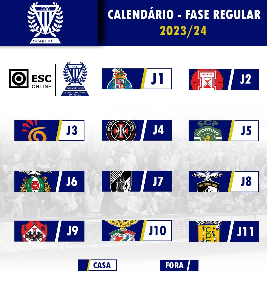 🗓️ 𝗘𝘀𝘁𝗮́ 𝗱𝗲𝗳𝗶𝗻𝗶𝗱𝗼 𝗼 𝗰𝗮𝗹𝗲𝗻𝗱𝗮́𝗿𝗶𝗼 𝗱𝗮 𝗻𝗼𝘀𝘀𝗮 𝗲𝗾𝘂𝗶𝗽𝗮 𝘀𝗲́𝗻𝗶𝗼𝗿 𝗺𝗮𝘀𝗰𝘂𝗹𝗶𝗻𝗮 𝗽𝗮𝗿𝗮 𝗮 𝗙𝗮𝘀𝗲 𝗥𝗲𝗴𝘂𝗹𝗮𝗿 𝗱𝗮 𝗟𝗶𝗴𝗮 𝗣𝗼𝗿𝘁𝘂𝗴𝘂𝗲𝘀𝗮 𝗱𝗲 𝗕𝗮𝘀𝗾𝘂𝗲𝘁𝗲𝗯𝗼𝗹 𝗽𝗮𝗿𝗮 𝗮 𝗲́𝗽𝗼𝗰𝗮 𝟮𝟬𝟮𝟯/𝟮𝟰.

#somosdesportivo