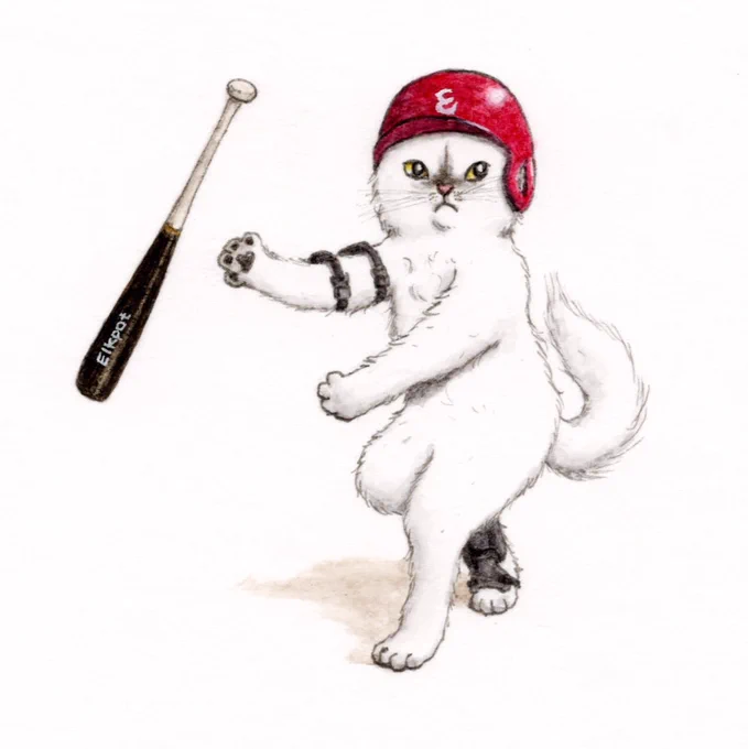 これがこうなるんじゃよ#猫  #イラスト 
