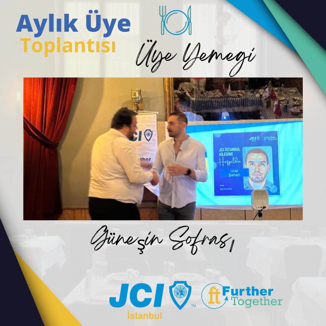JCI İstanbul olarak 2023 yılı yarıyıl değerlendirme toplantımızı Güneşin Sofrası Kadıköy'de değerli üyelerimizin ve yeni üyelerimizin katılımıyla gerçekleştirdik.

Tüm üyelerimize katılımları için teşekkür eder, nice güzel etkinliklerde tekrar buluşmayı dileriz.