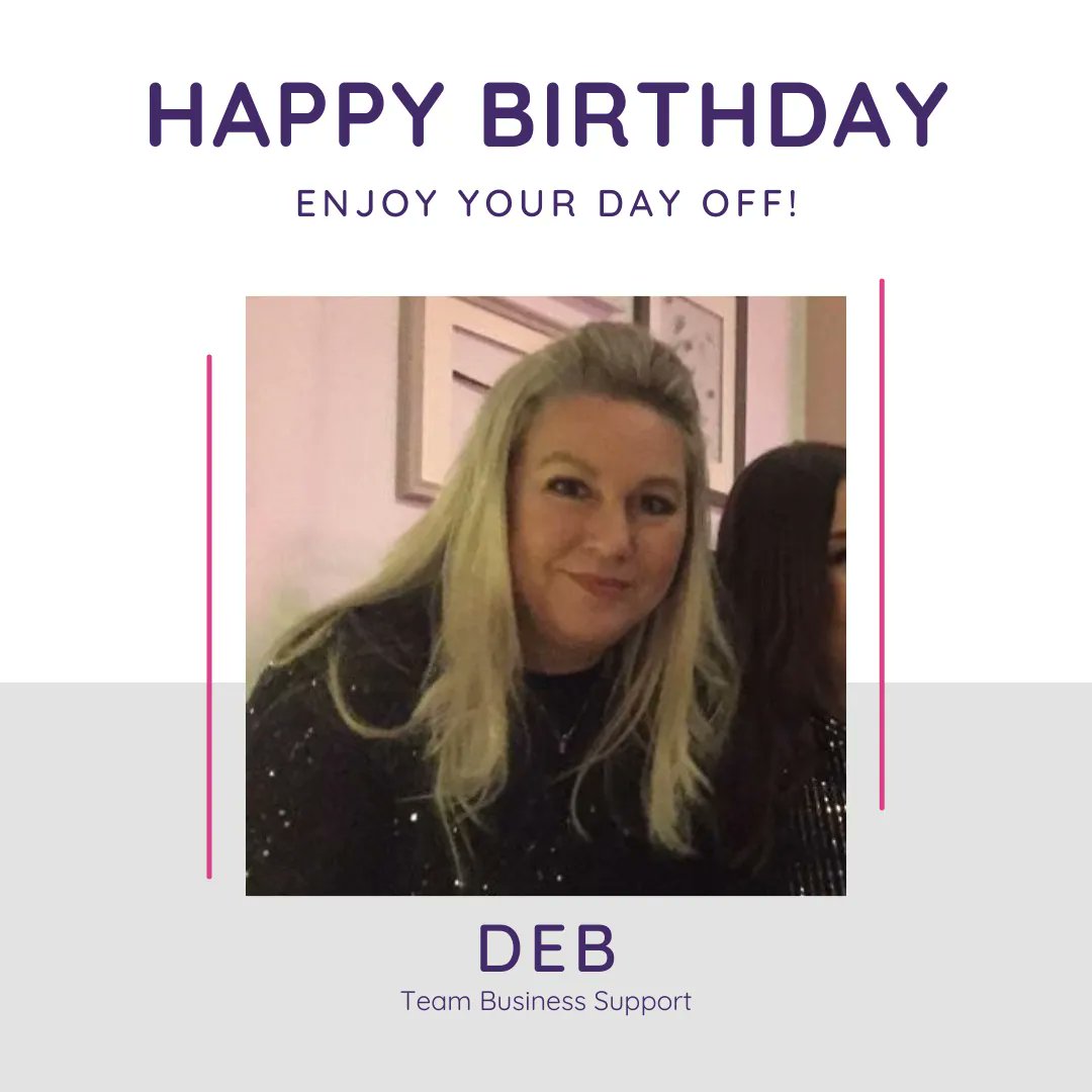 Happy Birthday Deb! 🎉

Enjoy your day off courtesy of ACR💜

Are you looking for a role within Business Support across the North West &amp; North Wales? Drop your CV to deborahsteele@adelecarr.co.uk for a confidential discussion.