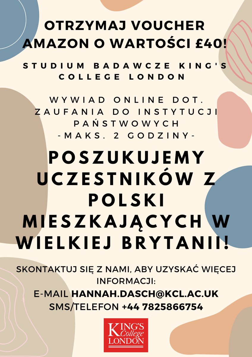 🇵🇱 We need to speak to Polish people living in the UK! If that's you, and you are free for 90min chat at a time convenient to you (via Teams / the phone), please drop <a href="/hannahkdasch/">Hannah K Dasch</a> a line. More details in the flyers 👇). 🇵🇱