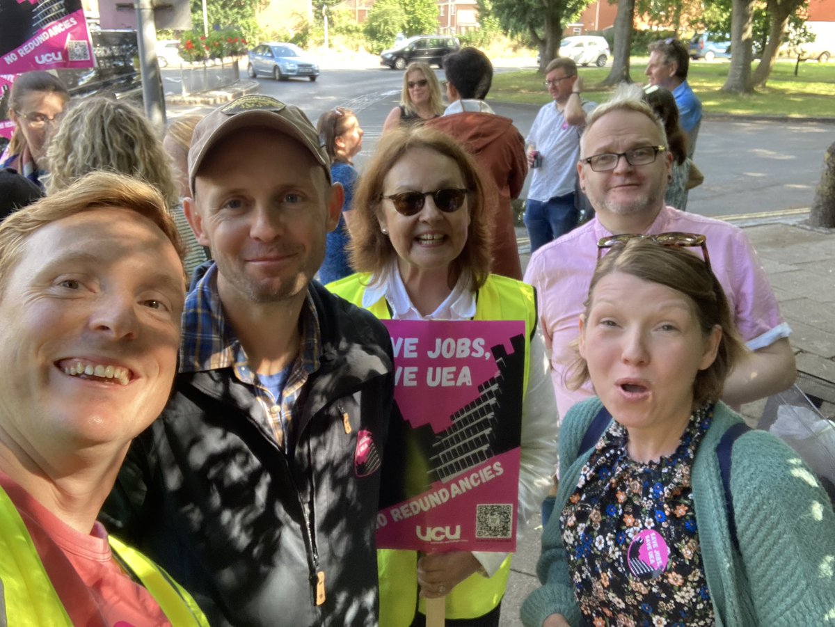 Lovely day for a picket. @AmericanStudies massive representing.