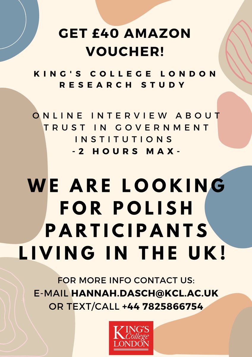 🇵🇱We need to speak to Polish people living in the UK! If that's you, and you are free for 90min chat at a time convenient to you (via Teams / the phone), please drop <a href="/hannahkdasch/">Hannah K Dasch</a> a line. More details in the flyers 👇). 🇵🇱