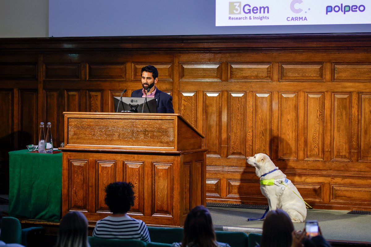 PRCA_HQ's tweet photo. Kicking off our first session for today, Author, broadcaster and disability rights campaigner @BlindDad_Uk delivered a brilliant talk, sharing how he overcame the challenge of losing his sight and the inclusive measures organisations can take to embrace humanity.  

#PRCAUKConf https://t.co/CVal3d7Et0