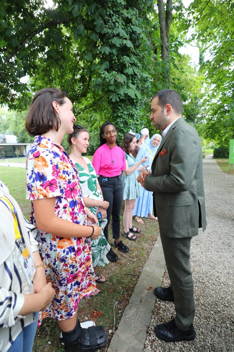 m_abdelsallam's tweet photo. Delighted to have an engaging and productive dialogue with the inspiring youth participants at the 2nd edition of the #EmergingPeacemakersForum. Their ideas and aspirations to contribute to peacebuilding were truly commendable. https://t.co/6gpMM1SmSr