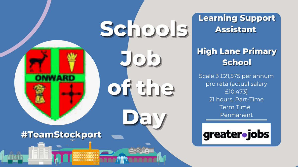 JobsAtStockport's tweet image. Are you able to assist in the planning of exciting & motivating activities? Can you inspire children to learn & do their best to fulfil their potential? High Lane Primary #School wish to appoint an outstanding #LearningSupportAssistant to join their team 👉orlo.uk/C0SkS