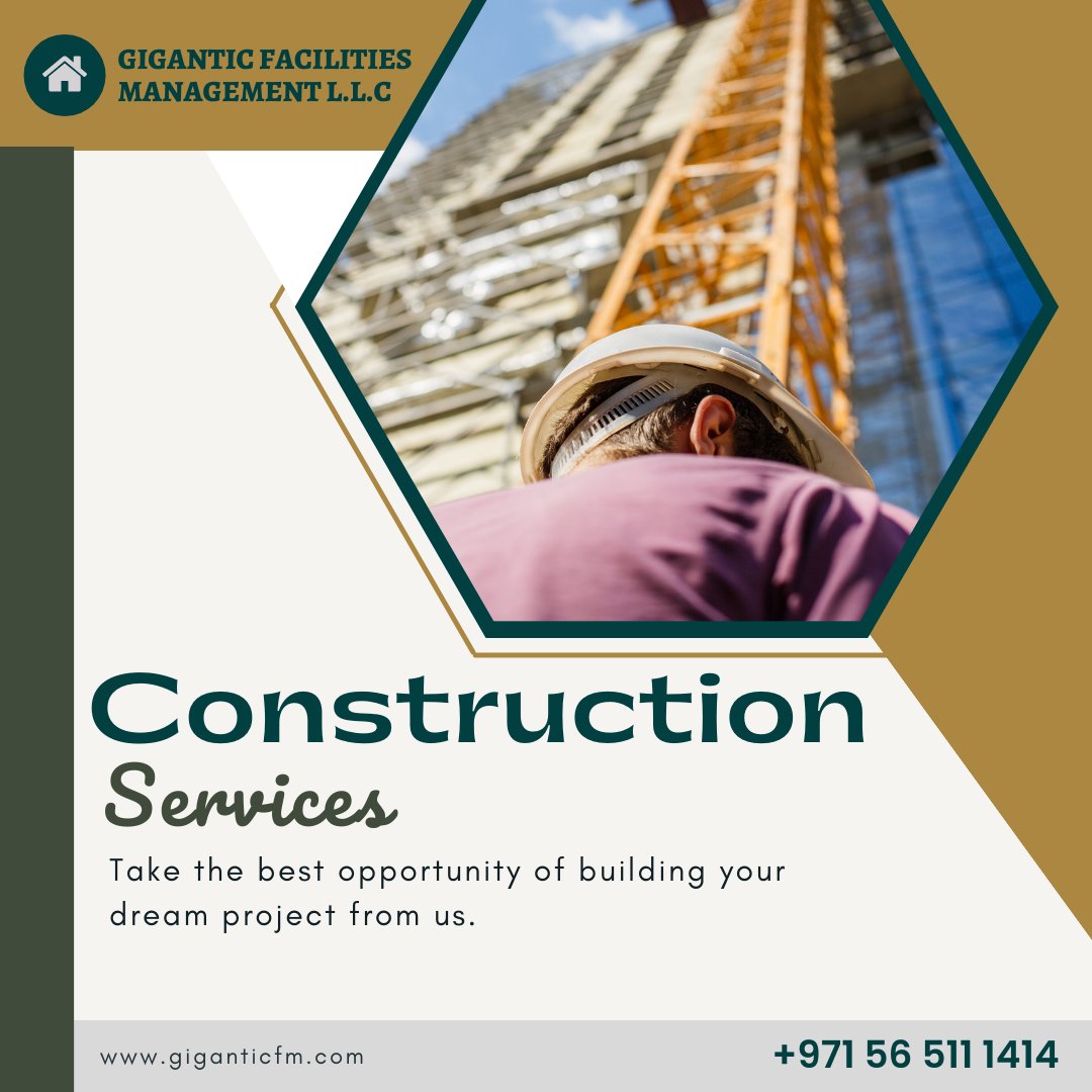 One of the best emerging construction companies in the UAE. 
#construction #constructionservices #projectmanagement #constructionproject #preconstructionphase #materialpurchasing #contractnegotiation #buildingservices #buildingdesign #giganticfm #projectscheduling #planning