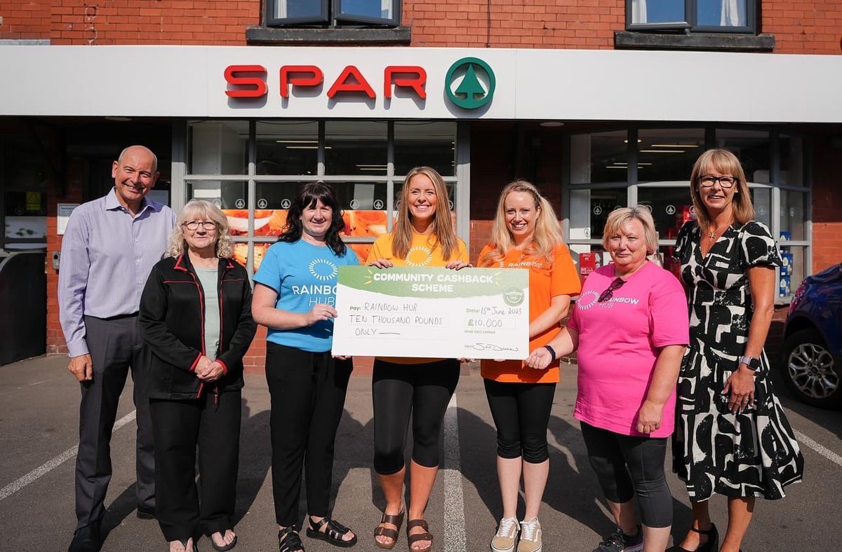 Rainbow Hub are over the moon to have received £1️⃣0️⃣,0️⃣0️⃣0️⃣ from Spar's Community Cashback We thank everyone at @SPARNorthEng for your extremely generous support! Please click this link to see more 🌈💕... youtube.com/watch?v=UBV9_U…