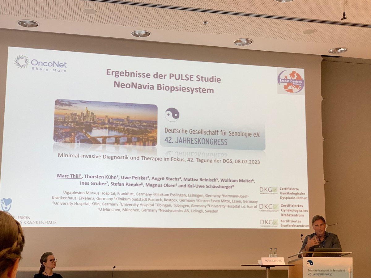 NeoDynamicsAB's tweet photo. Takeaways from the presentations of the PULSE study at the Annual Congress of the German Society of Senology in Munich:
- high success rate and low rate of adverse 
- high control and precision during needle insertion 
- was able to take multiple samples with a single insertion https://t.co/mPsvIcUDGt