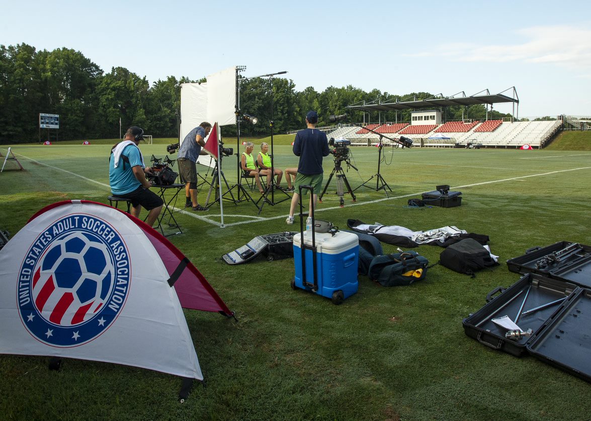greensborocity's tweet photo. The @TODAYshow was on site this morning at our Truist Soccer Complex at Bryan Park to do a story on the USASA Soccer Fest. Participants are aged 50+ with age groups for 50+, 55+, 60+, 65+. Teams will be here from all over the country. The event runs today through Sunday. https://t.co/sQ7dEOmPYR